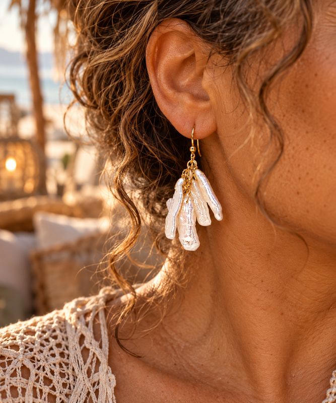 Pearl Earrings - Biwa