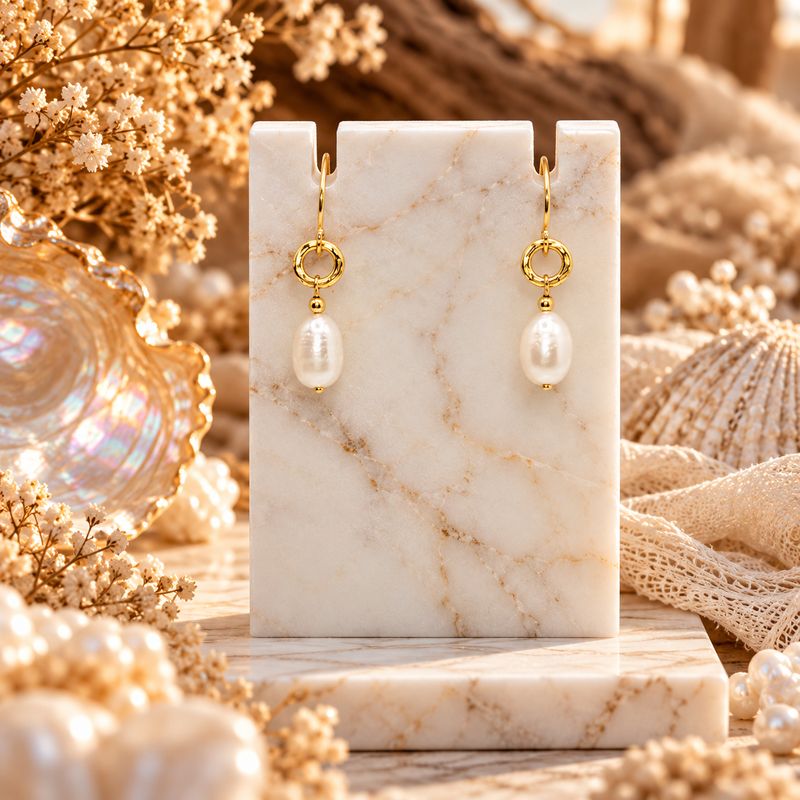 Pearl Earrings - Halo