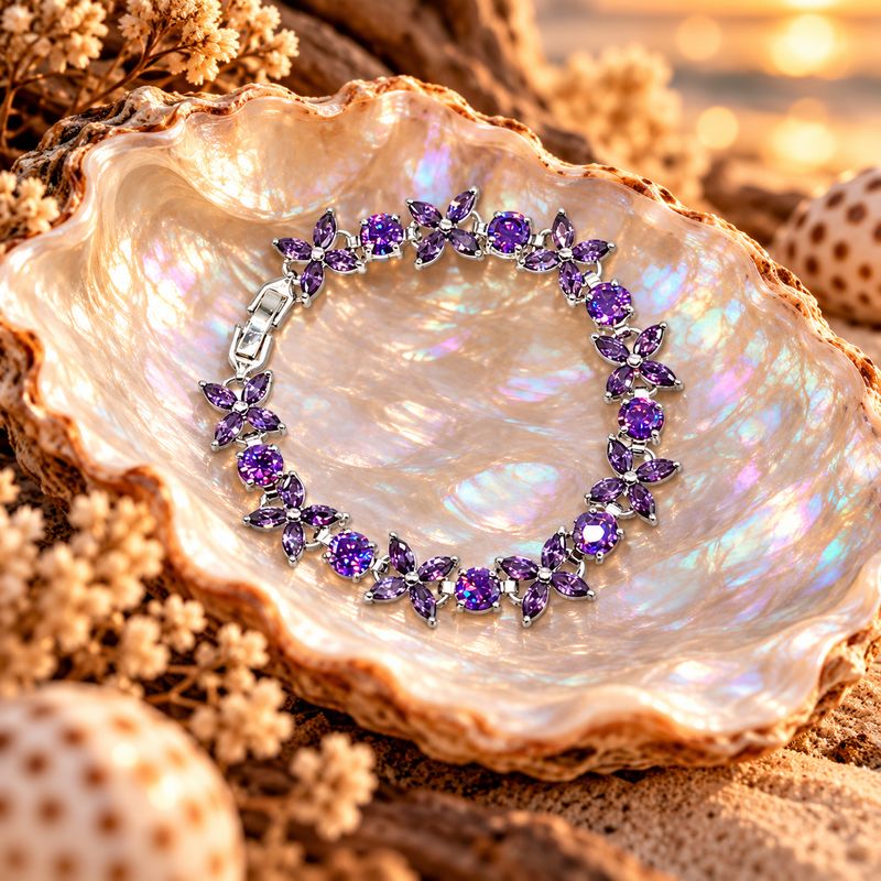 Elemental Bracelet - Amethyst Butterfly