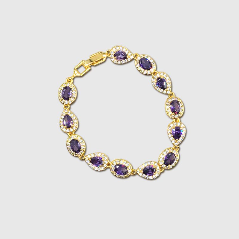Elemental Bracelet - Amethyst Drops