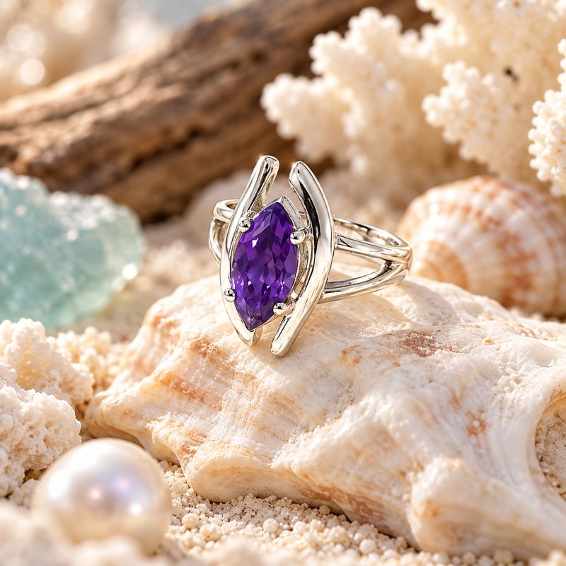 Amethyst Marquise Ring - size 7