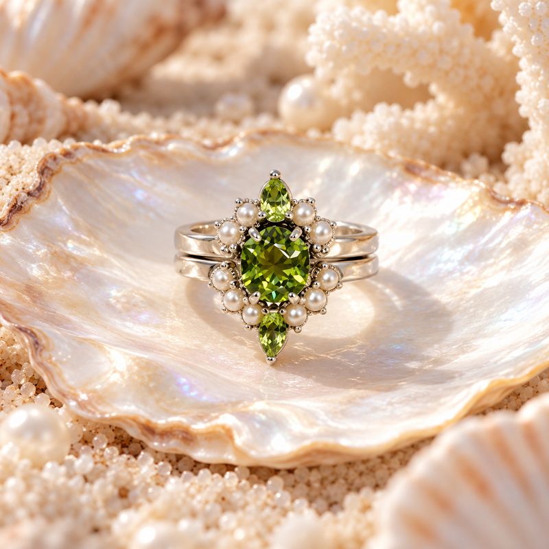 Midsummer Bridal Ring Set - size 7