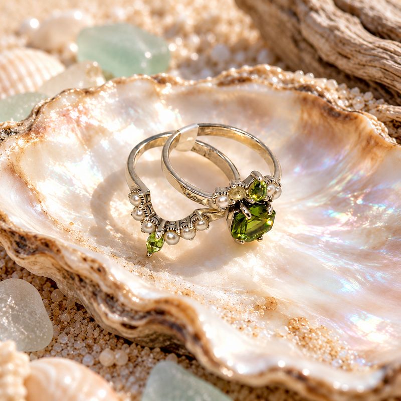 Midsummer Bridal Ring Set - size 7
