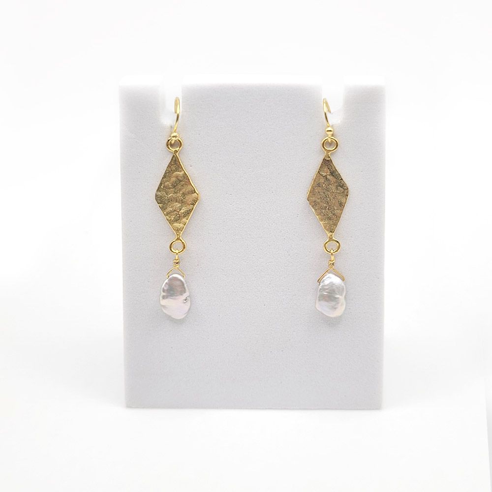 Pearl Earrings - Diamond