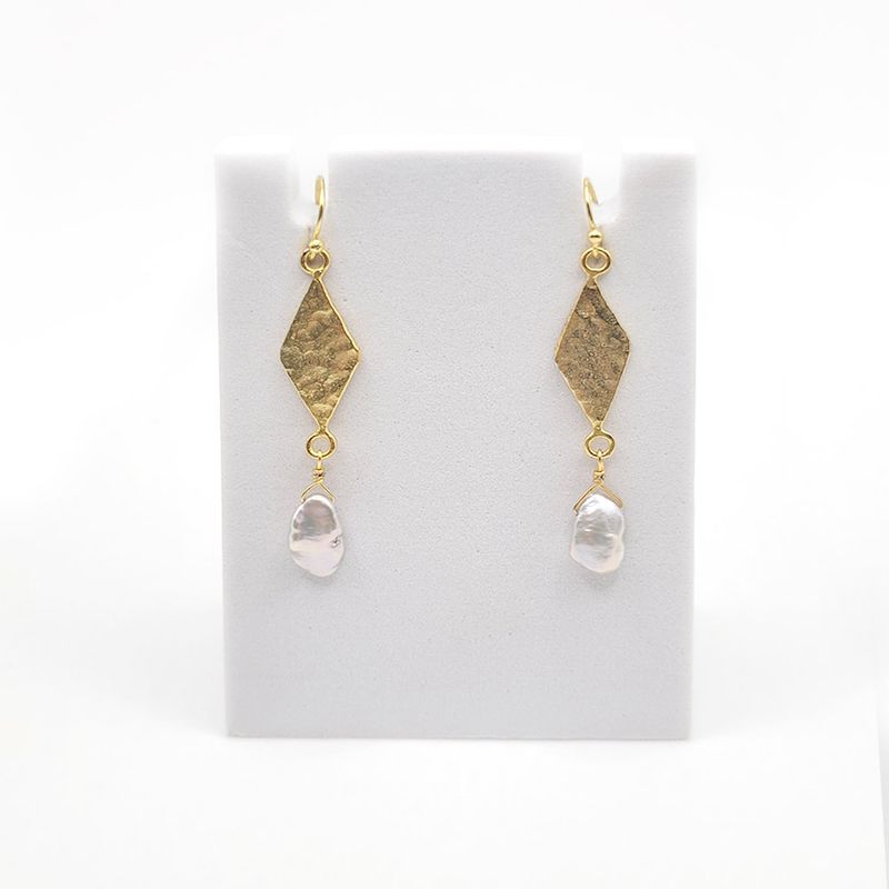 Pearl Earrings - Diamond