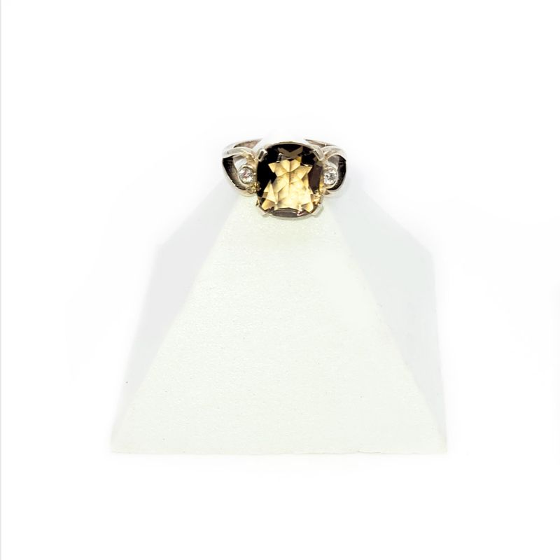 Smoky Topaz Filigree Ring - size 7