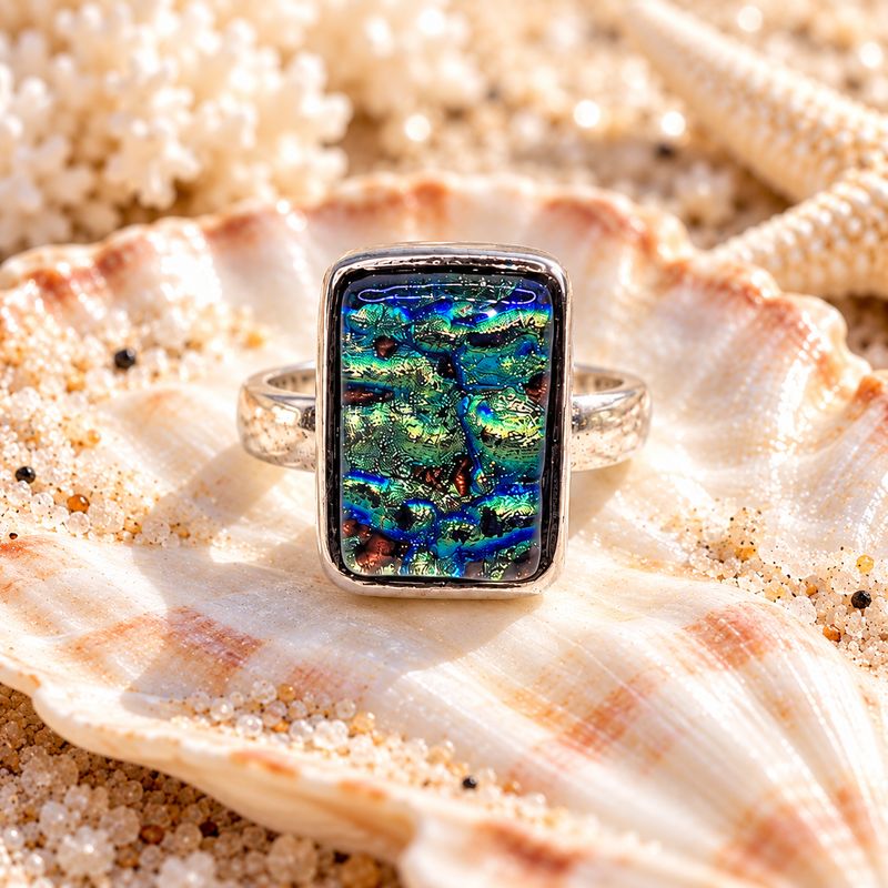 Natural Boulder Opal Ring - size 9