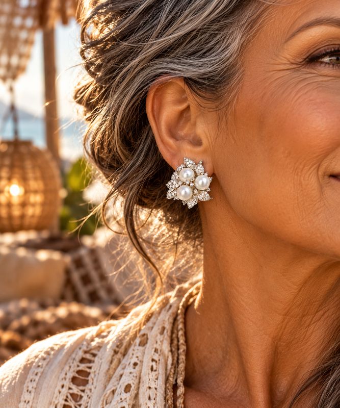 Pearl Earrings - Bouquet