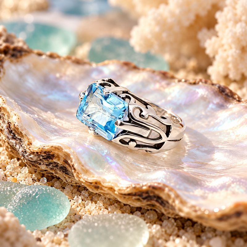 Azure Sky Ring - size 7