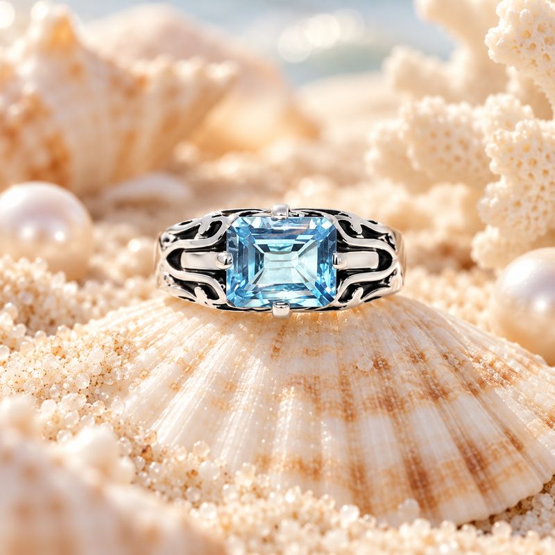 Azure Sky Ring - size 7