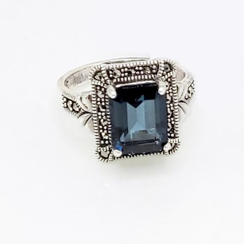 Gatsby Blue Ring - size 8.5