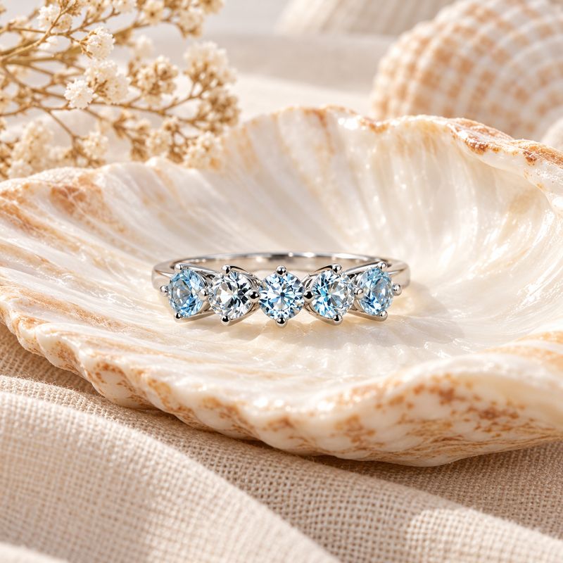 Glacial Topaz Ring - size 9