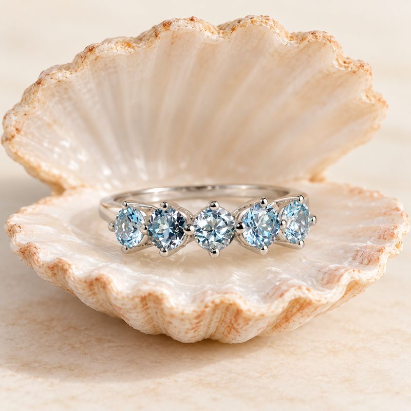 Glacial Topaz Ring - size 9