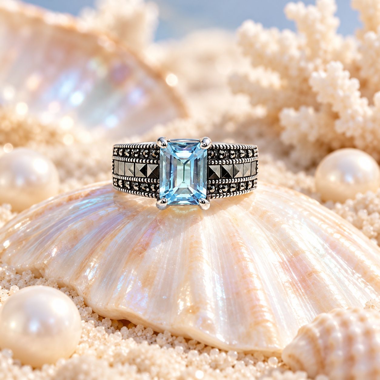 Frosty Topaz Ring - size 7 Frosty Topaz Ring - size 7