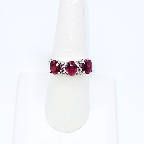 Ruby Trinity Ring - size 8