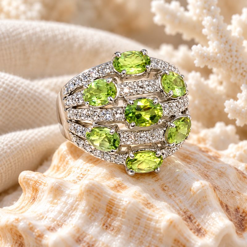 Peridot Promenade Ring - Size 9