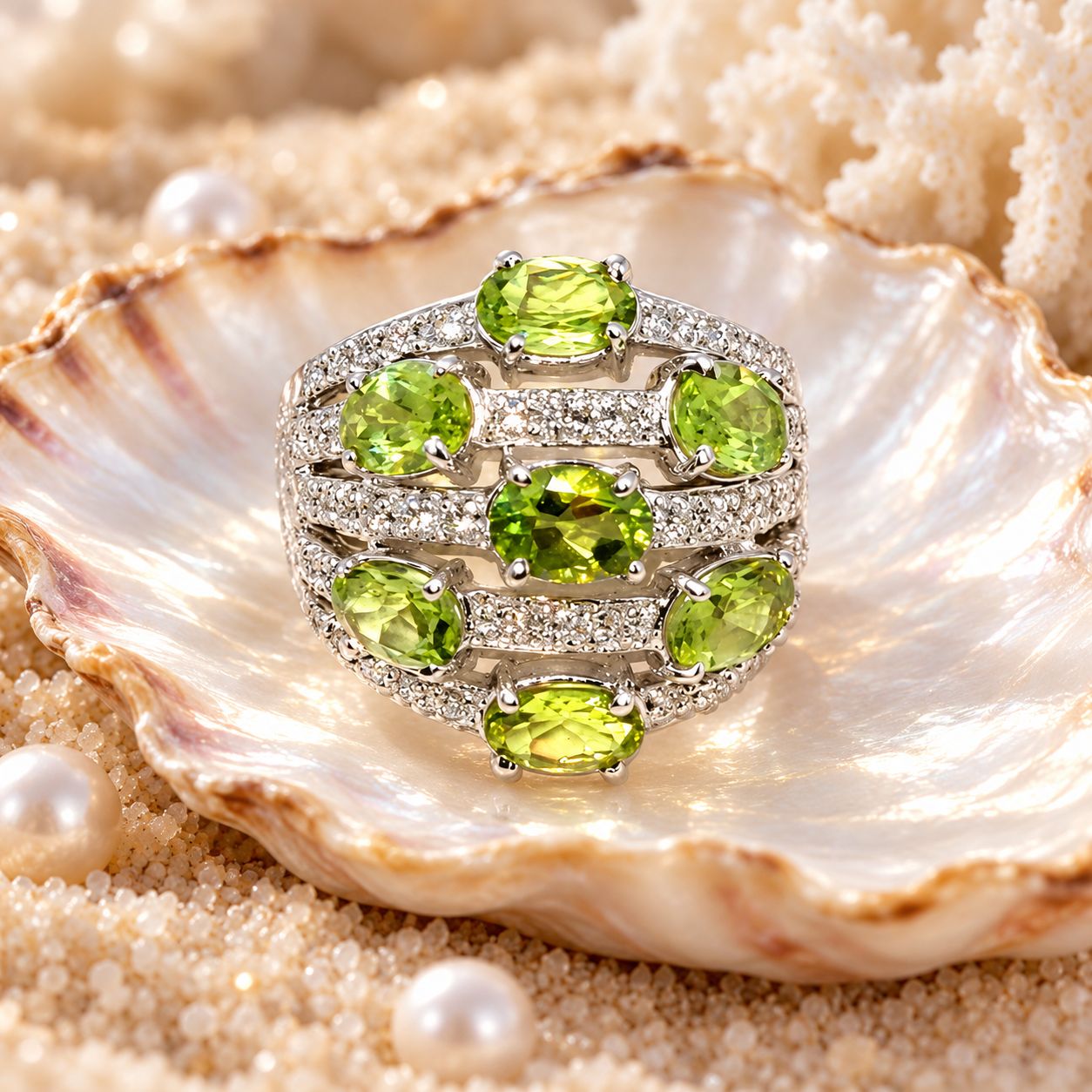 Peridot Promenade Ring - Size 9 Peridot Promenade Ring - Size 9