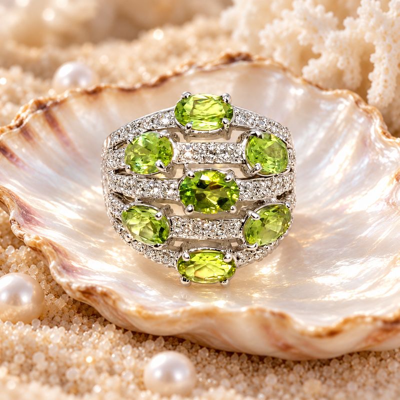 Peridot Promenade Ring - Size 9