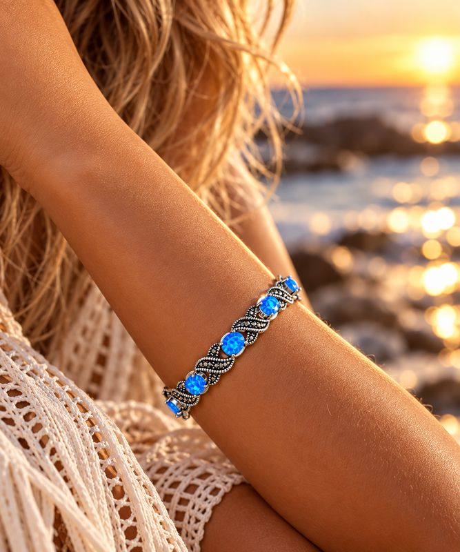 Swirl Bracelet - Opal