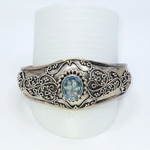 Scrollwork Topaz Cuff