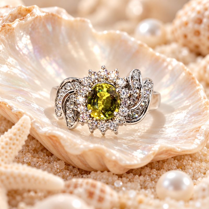 Peridot Tempest Ring - Size 8.5