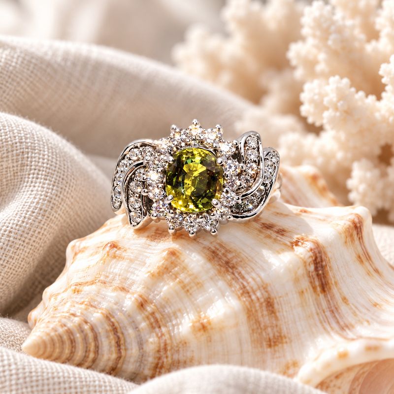 Peridot Tempest Ring - Size 8.5