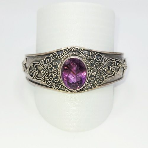Scrollwork Amethyst Cuff