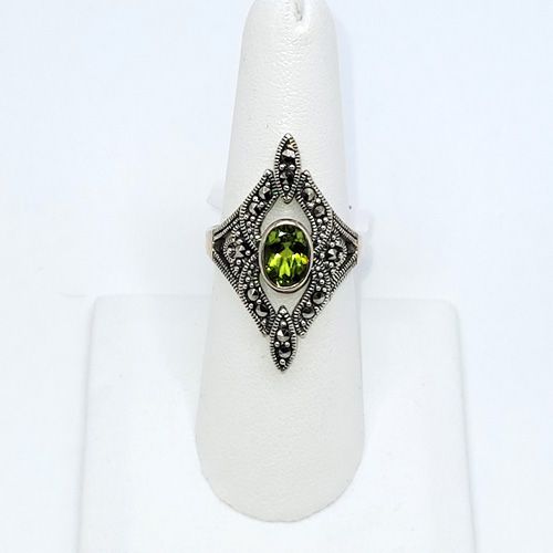 Green Fire Ring - Size 7.5
