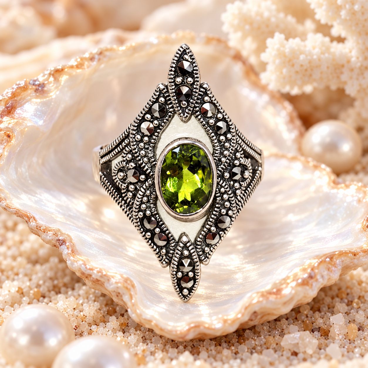 Green Fire Ring - Size 7.5 Green Fire Ring - Size 7.5