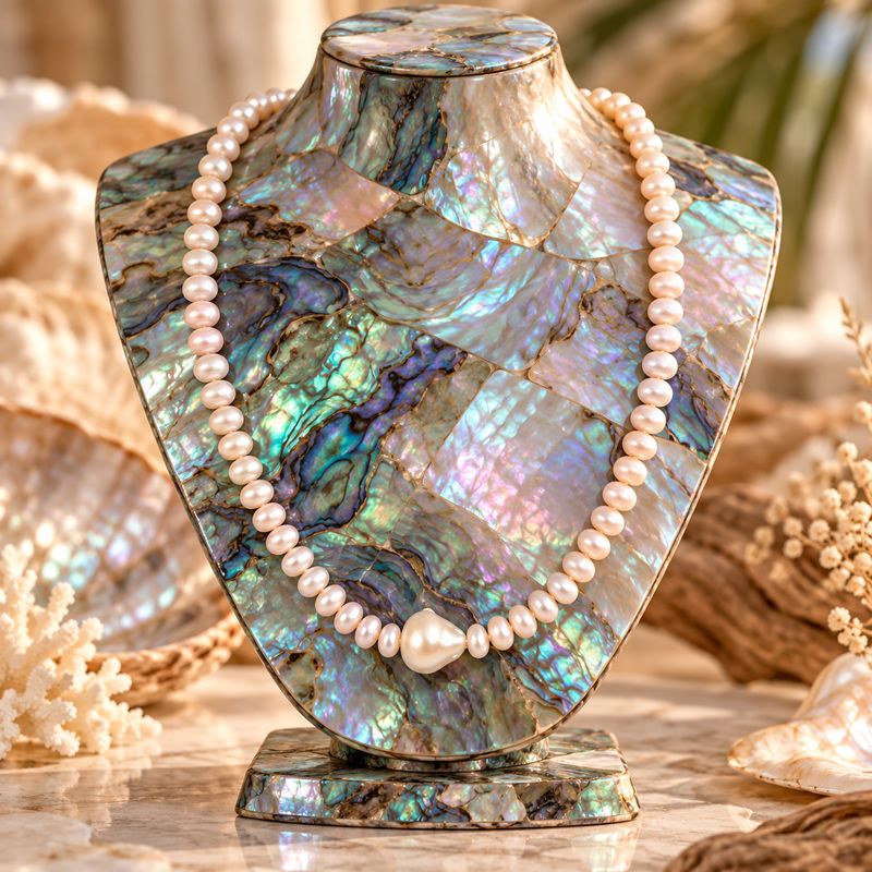 Moon Drop Pearl Necklace