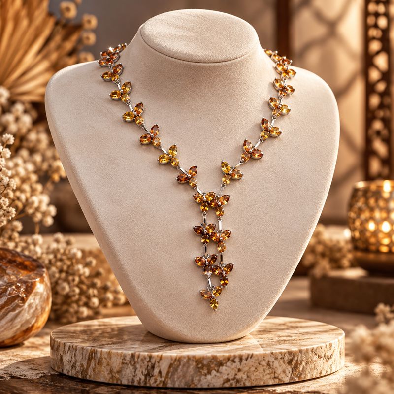 Golden Bloom Yellow Sapphire Necklace