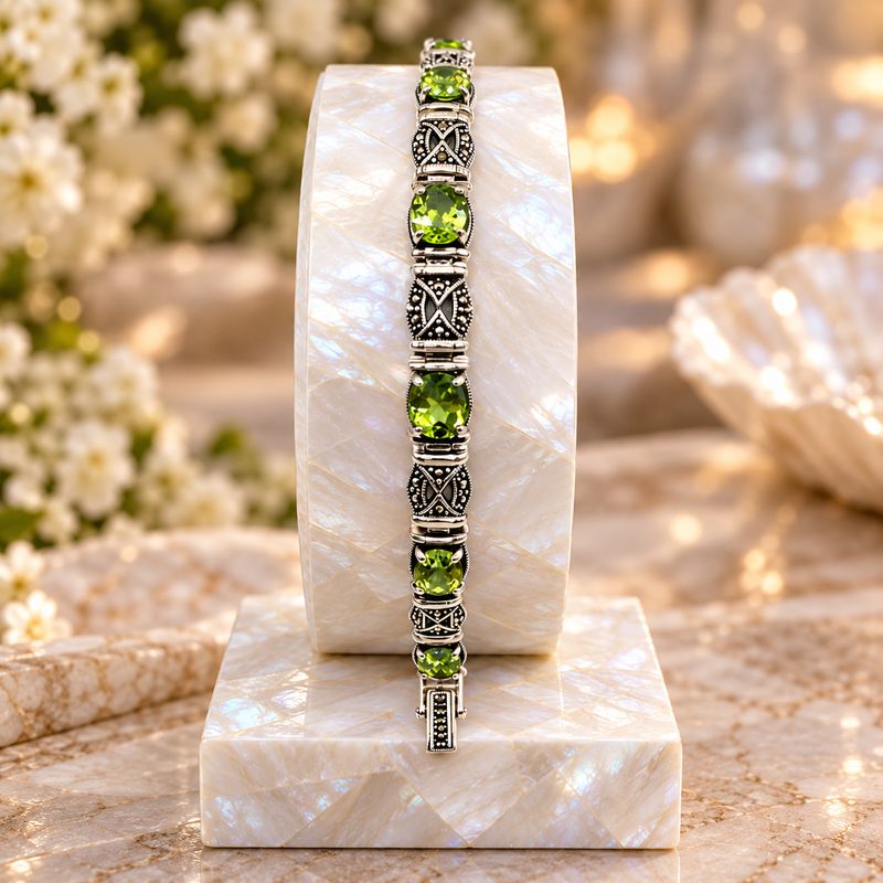 Enchanted Forest Link Peridot Bracelet