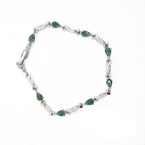 Elven Dewdrop Emerald Bracelet