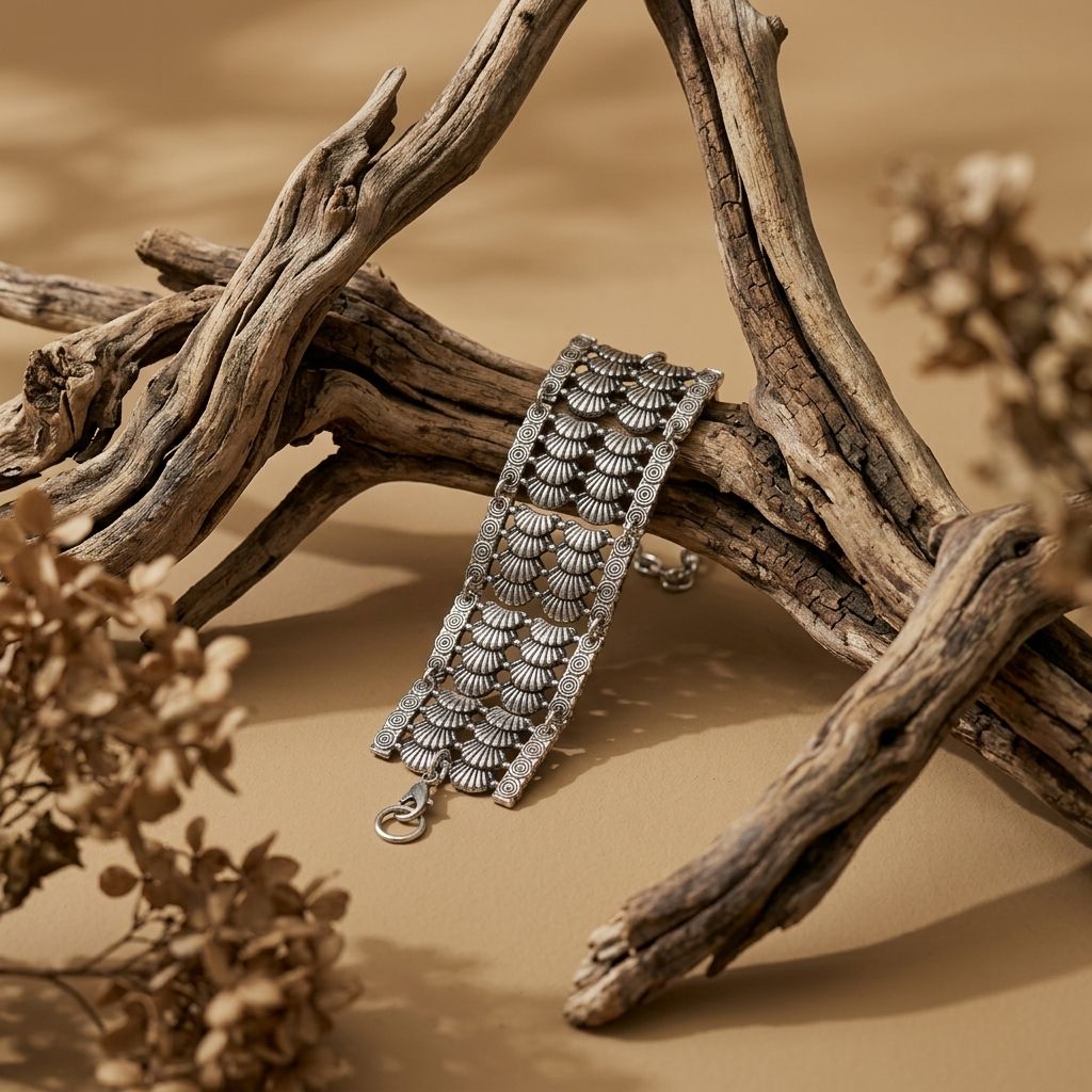 Lotus Fan Zamalek Silver Bracelet