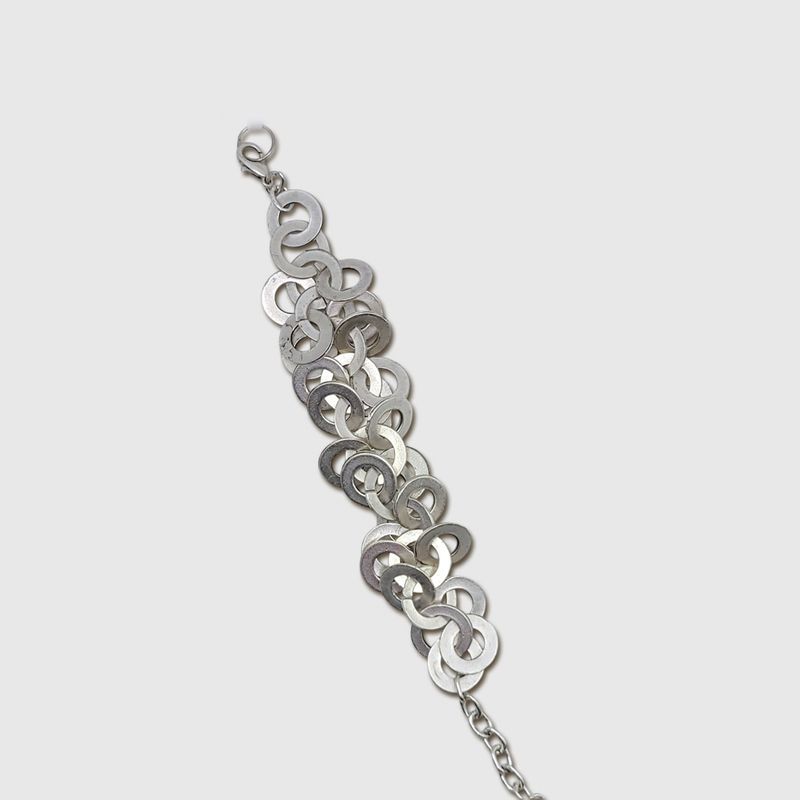 Oasis Ring Mesh Zamalek Silver Bracelet