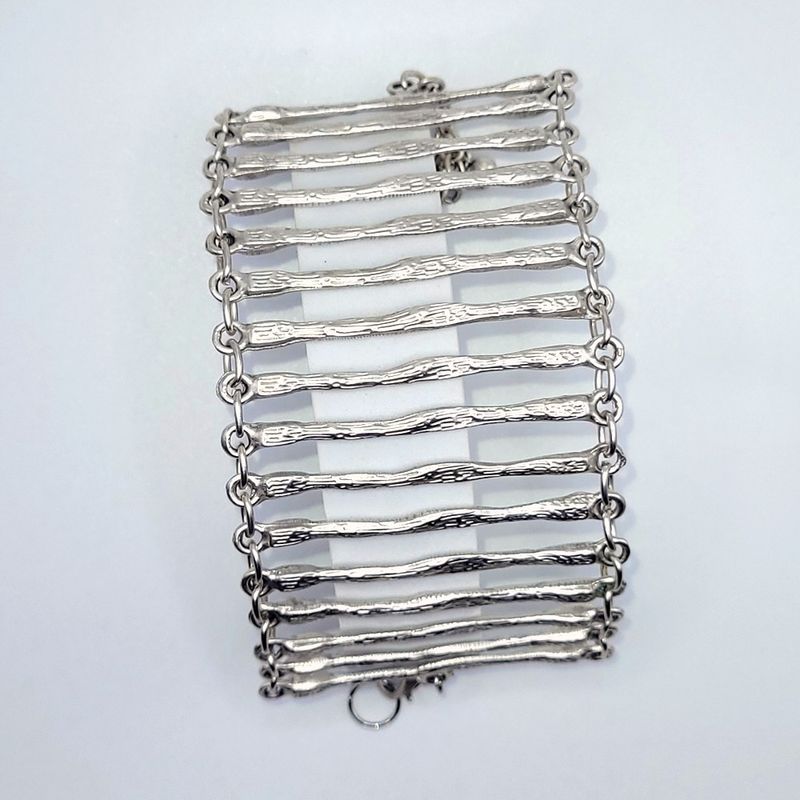 Desert Reed Zamalek Silver Multi-Bar Bracelet