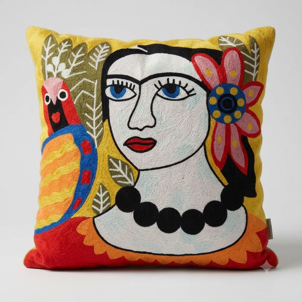 Folkart Frida Cushion Cover Folkart Frida Cushion Cover