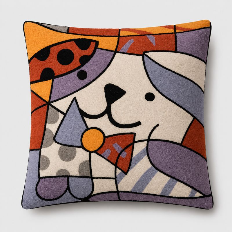Cubist Dog Cushion Cover