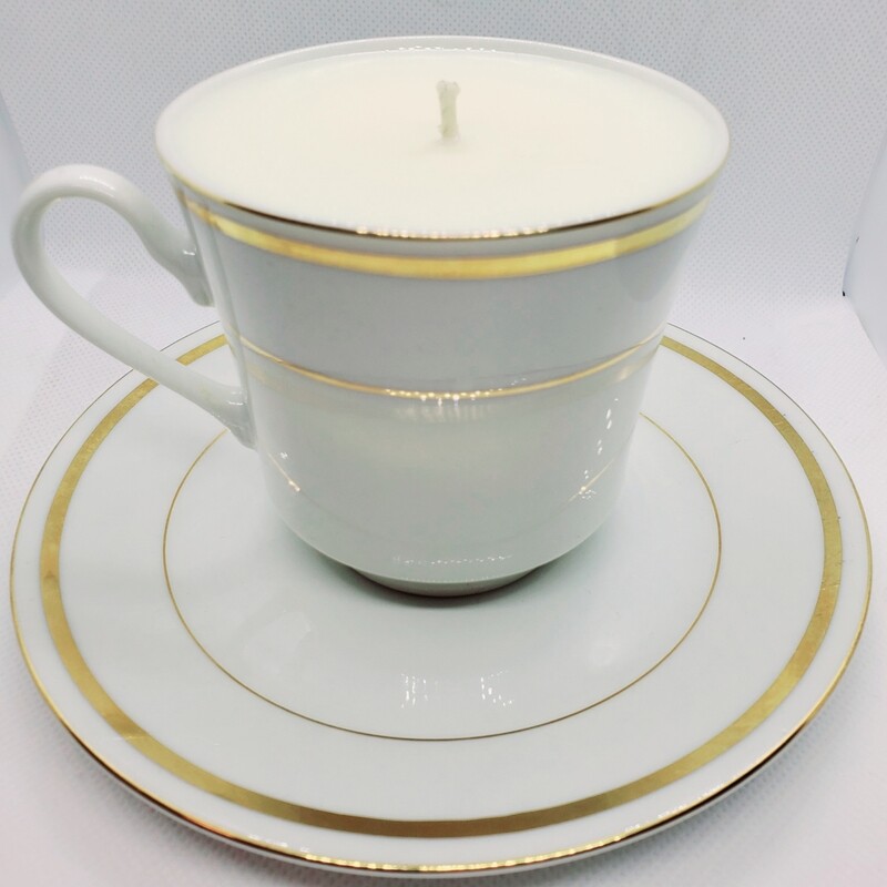 Teacup &amp; Saucer Soy Candle