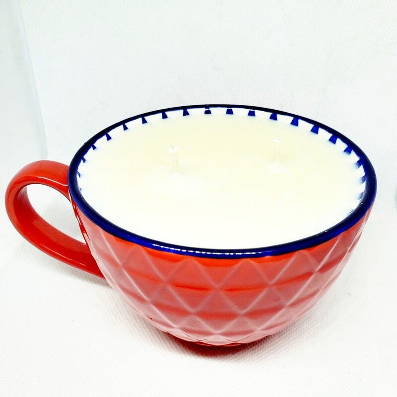 Red Mug/Bowl Soy Candle Set