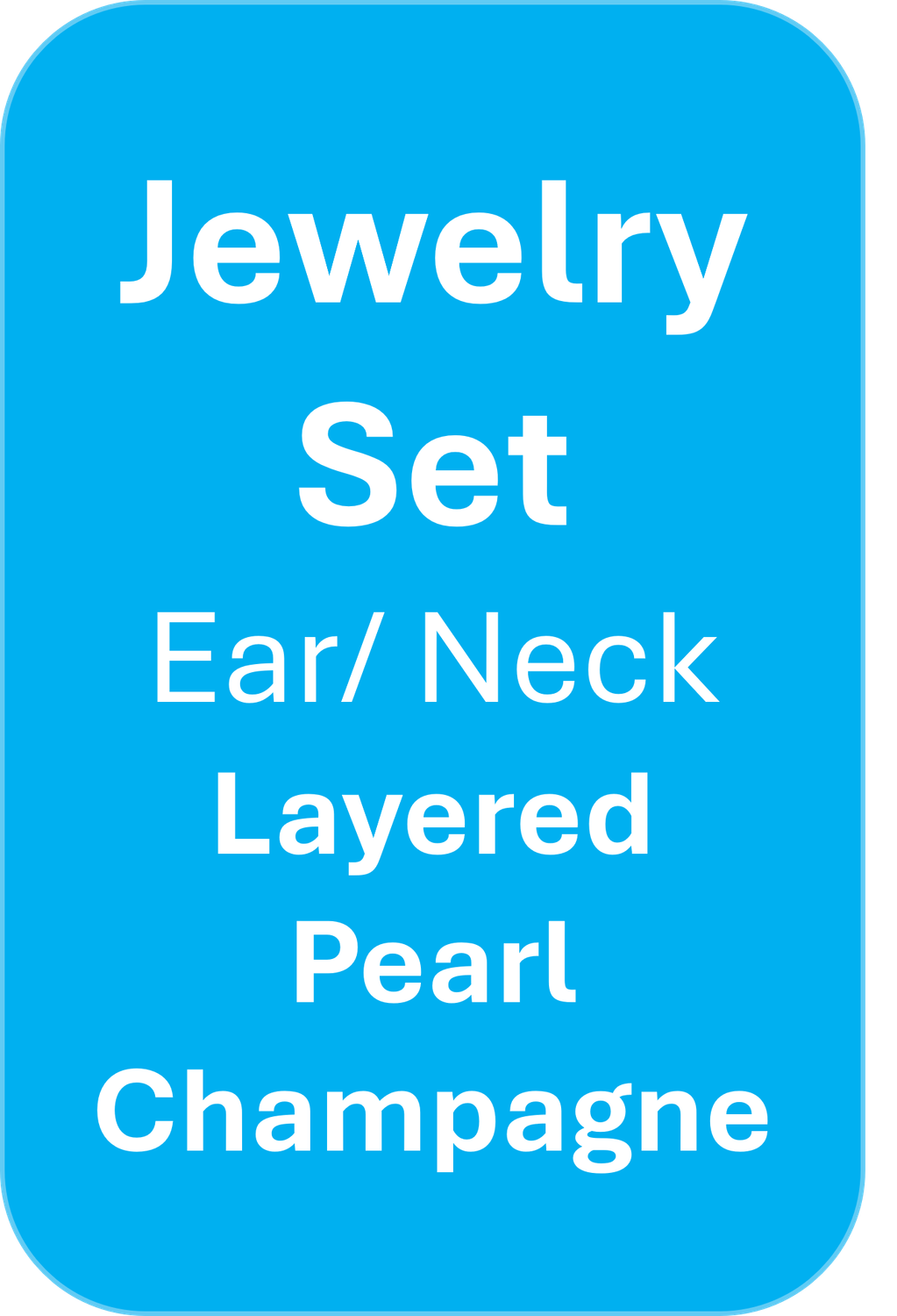 Jewelry Set - Earrings and Necklace - Layered Pearl Champagne