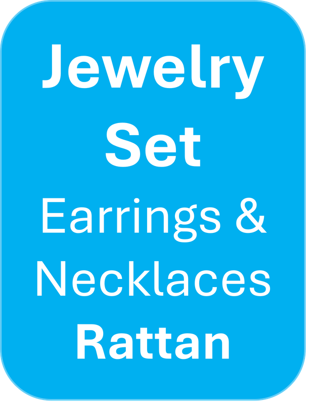 Jewelry Set - Rattan Earrings and Necklace