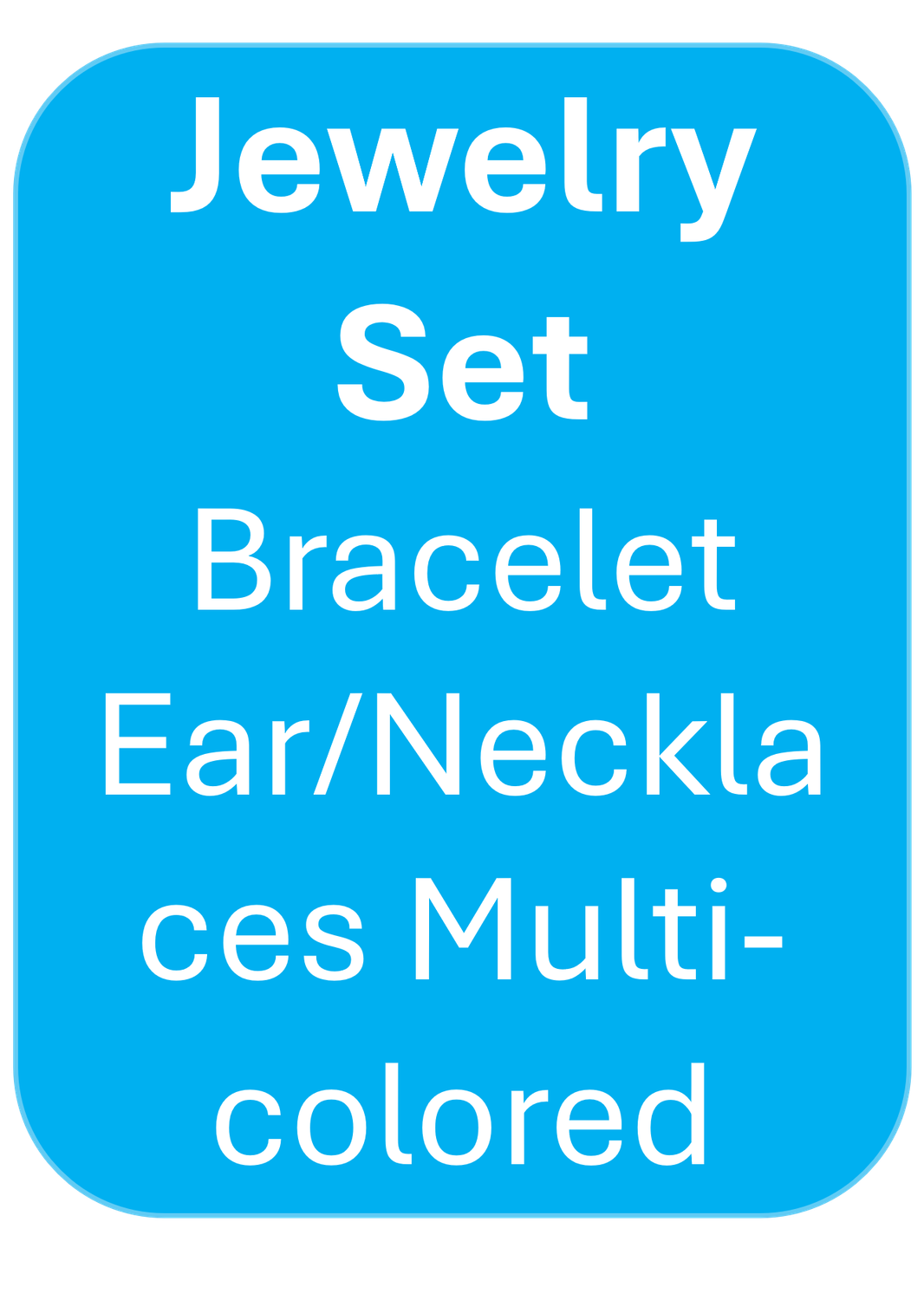 Jewelry Set - Earrings, Bracelet, and Necklace - Multicolored