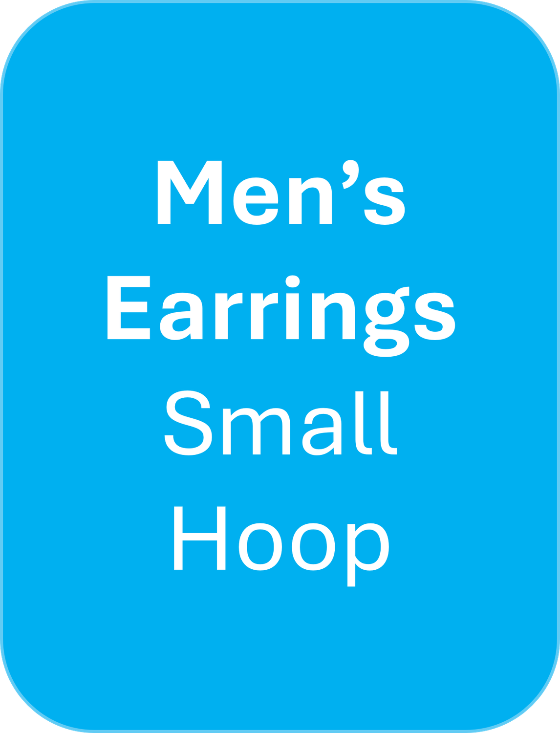 Men&#39;s Earrings - Small Hoop