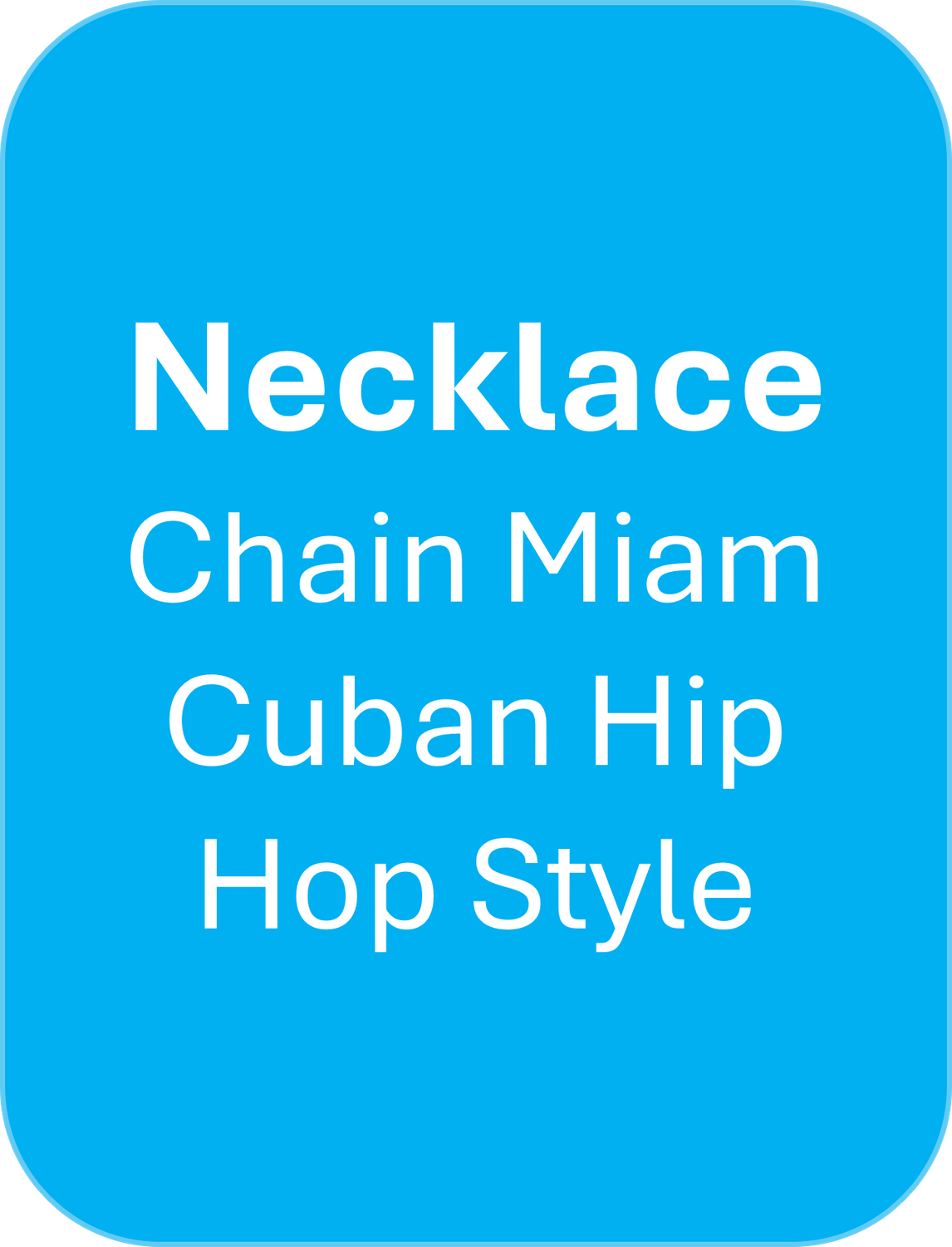 Necklaces Chain Miami Cuban Hip Hop Style