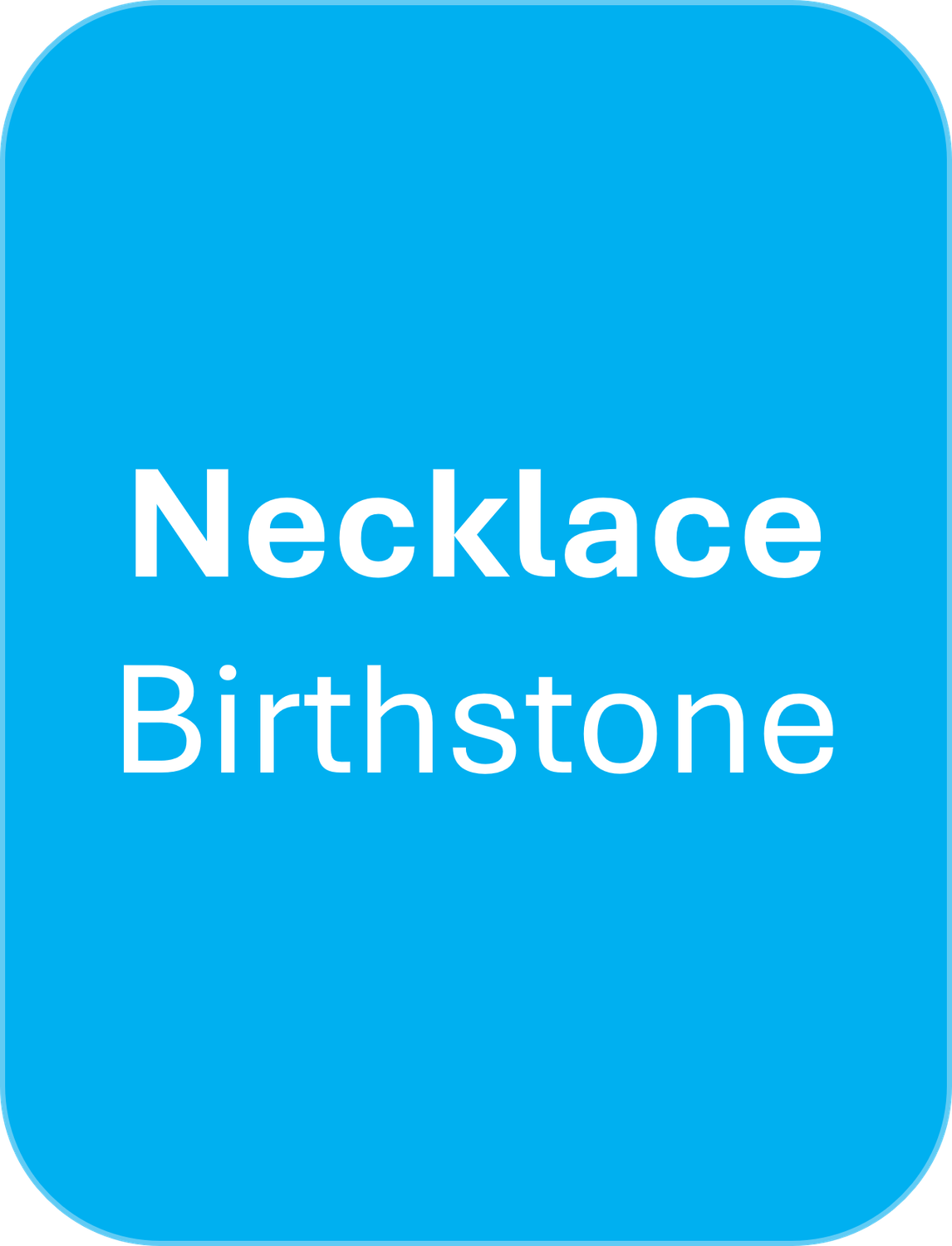 Necklace Birthstone