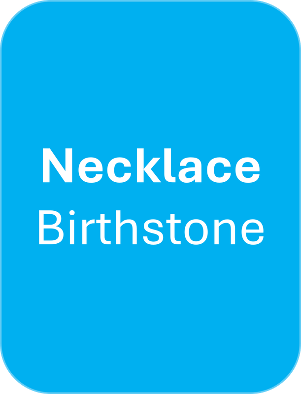 Necklace .925 Silver Birthstone Pendant