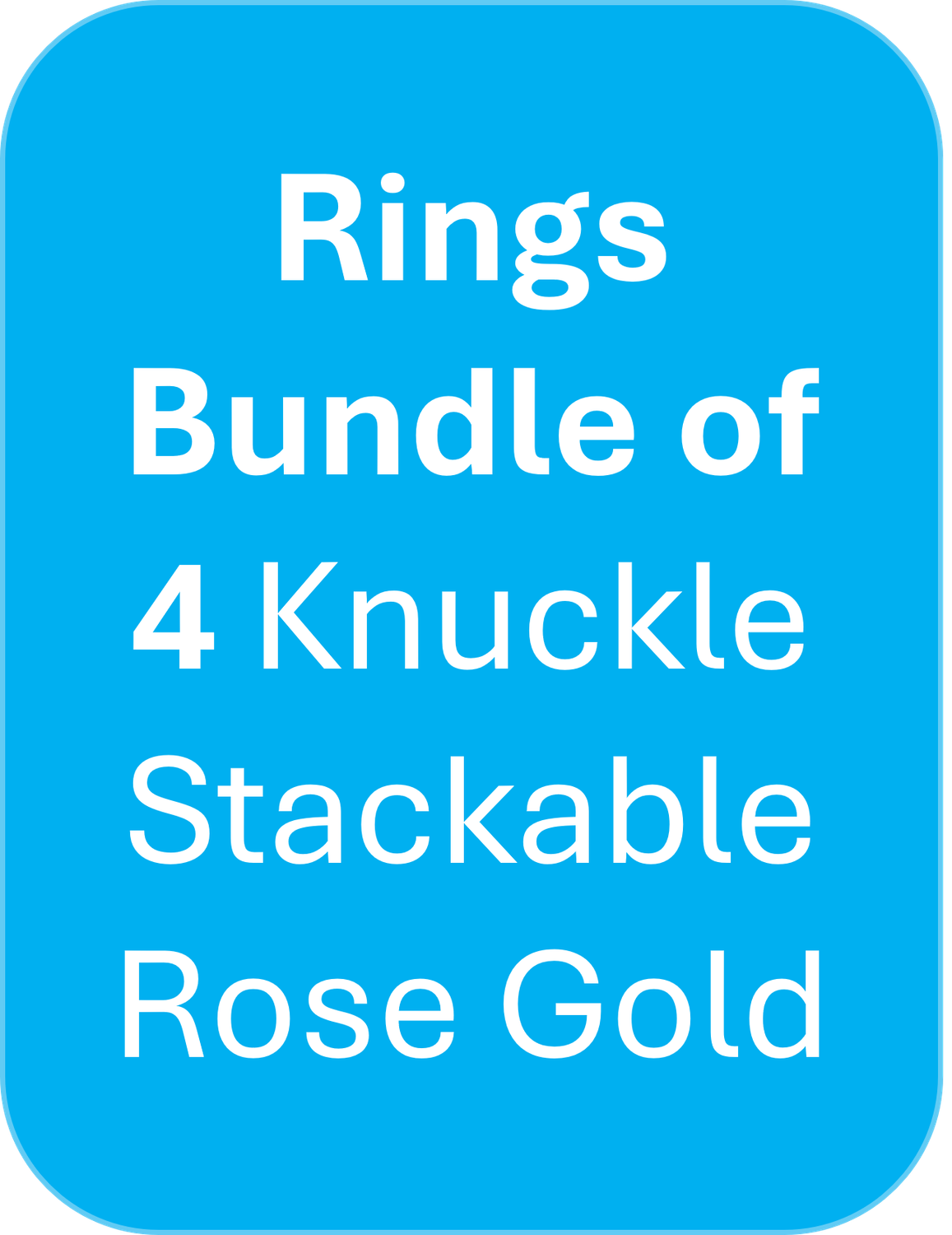 Rings Bundle of 4 stackable Rose Gold