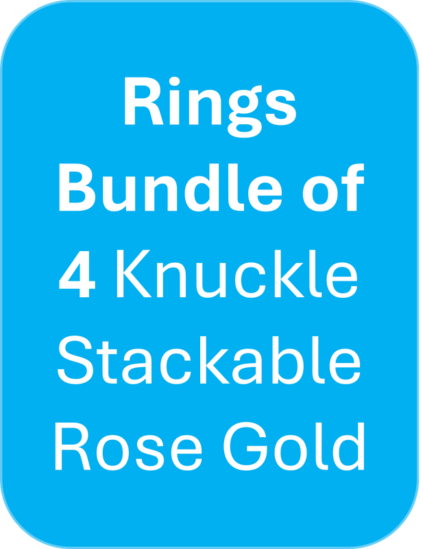 Rings Bundle of 4 stackable Bohemain or  Rose Gold