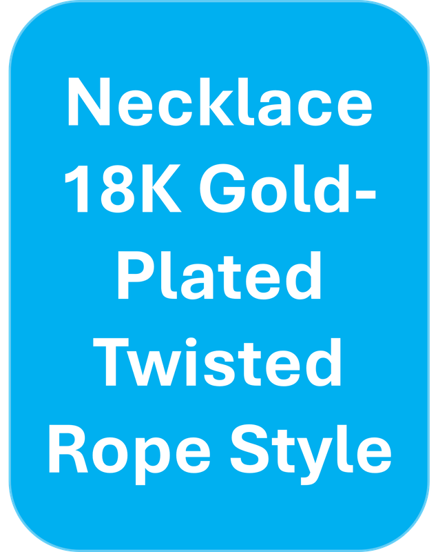Necklace - 18K Gold Plated Twisted Rope